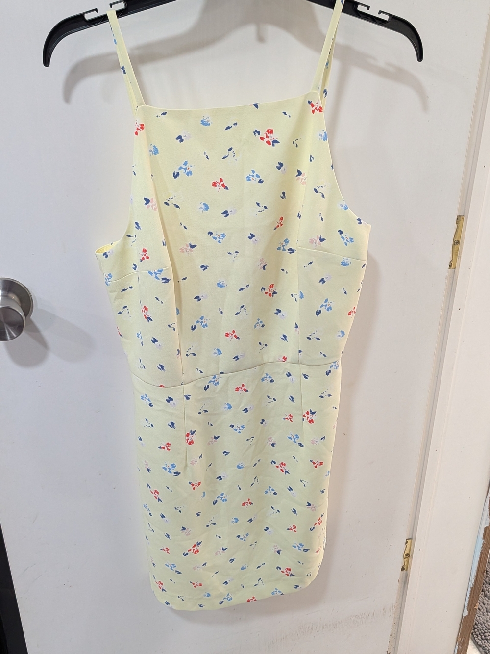 French Connection Pale Yellow Floral Slip Dress